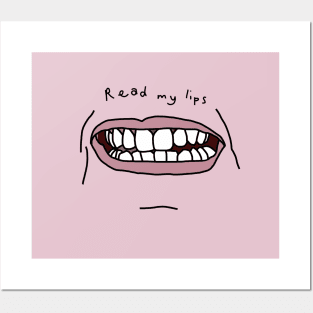 Read my Pink Lips Funny Face Posters and Art